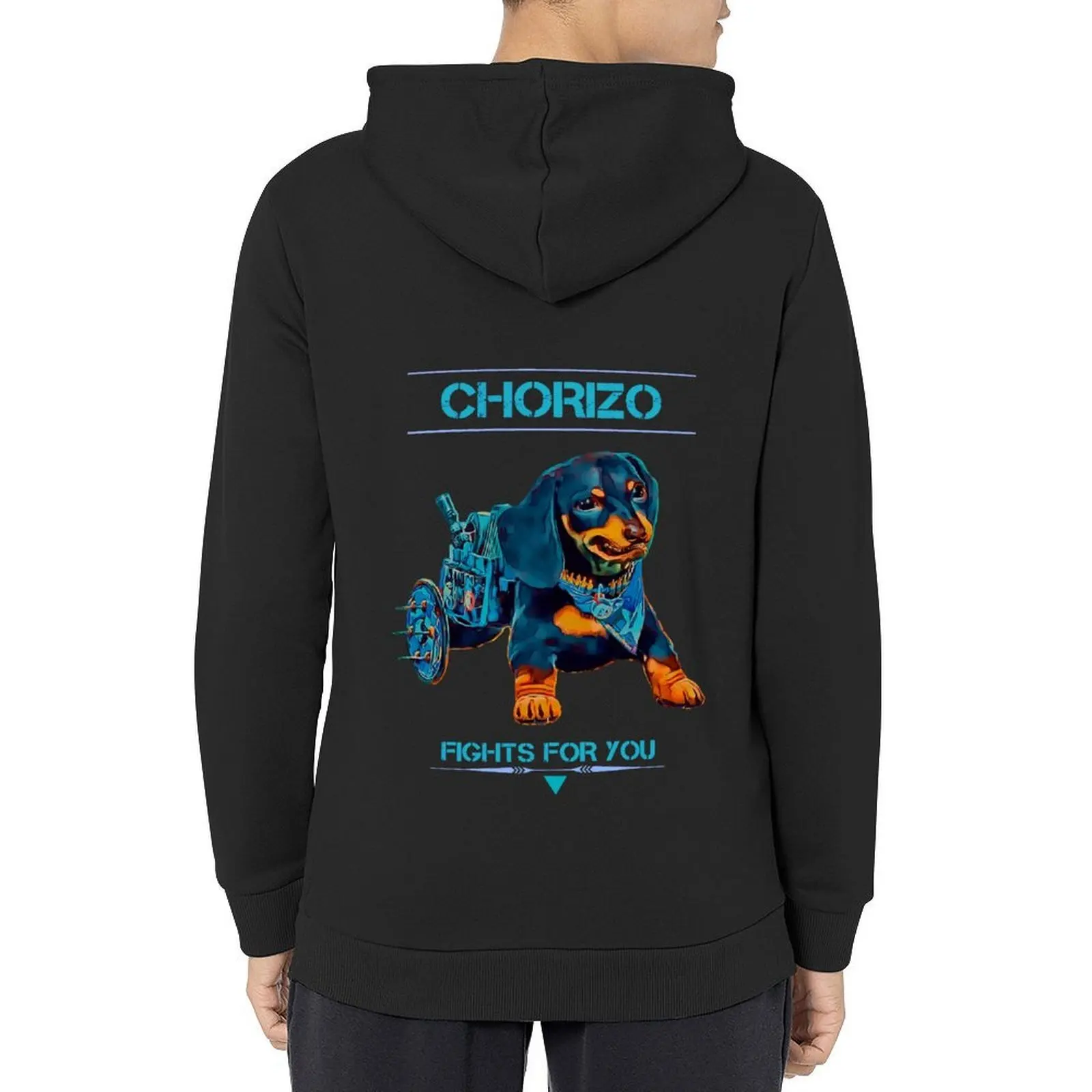Chorizo Fights For You Blue Edition Aufkleber Hoodie Kleidung für Männer Kapuzenshirt männliche Kleidung Anime Kleidung grafische Hoodies