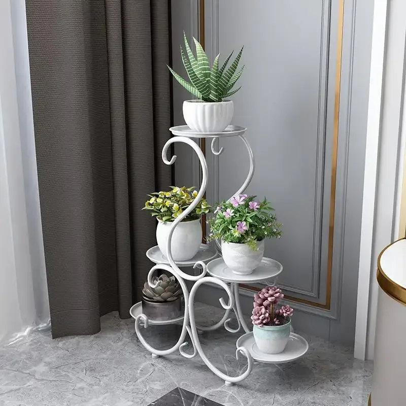 Modern Stand for Flowers Balcony Green Luo Display Multi-layer Landing Plant Rack Strong Load-bearing Decorative Shelf