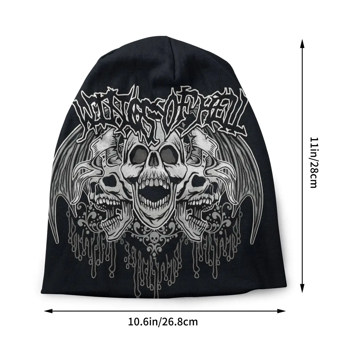 Gothic Sign Skull Grunge Design Thin Skullies Beanies Autumn Spring Caps For Men Women Grunge Skulls Ski Caps Bonnet Hats