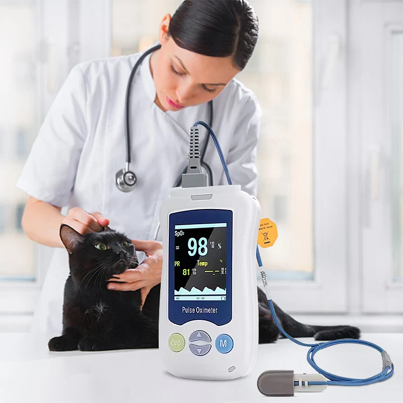 New Pet hospital use Veterinary Equipment handheld Vet pulse oximetern Veterinary Handheld Pulse Oximetern