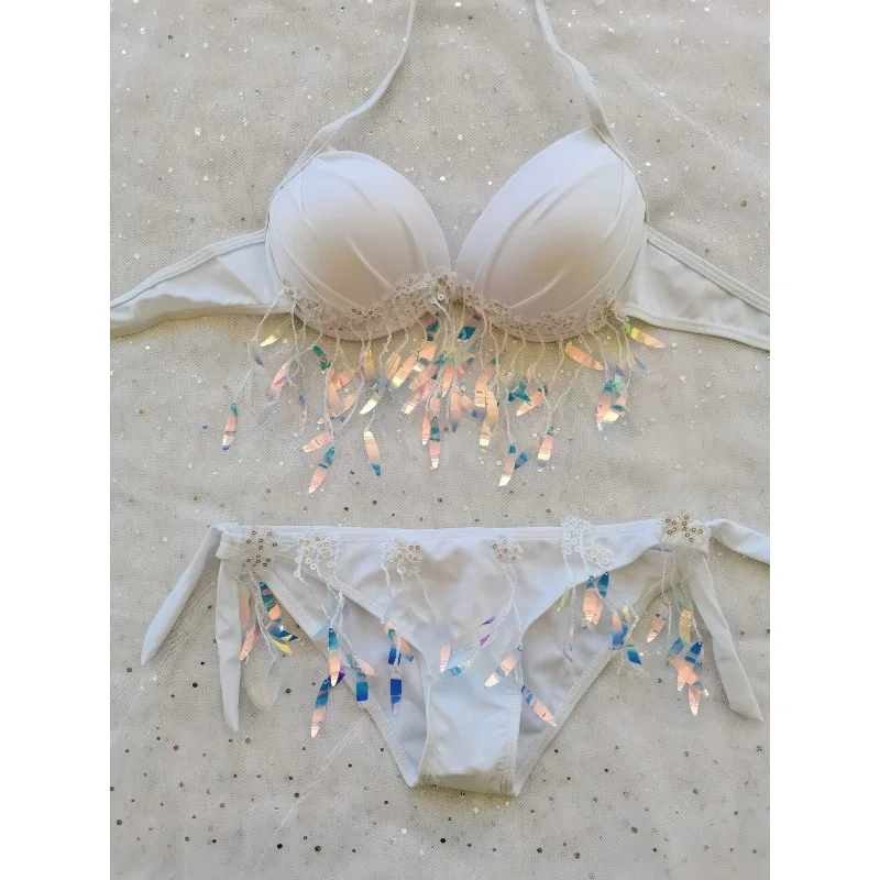 customized mermaid sequin bra free diving bikini oceanarium performance costume electronic syllable cospla