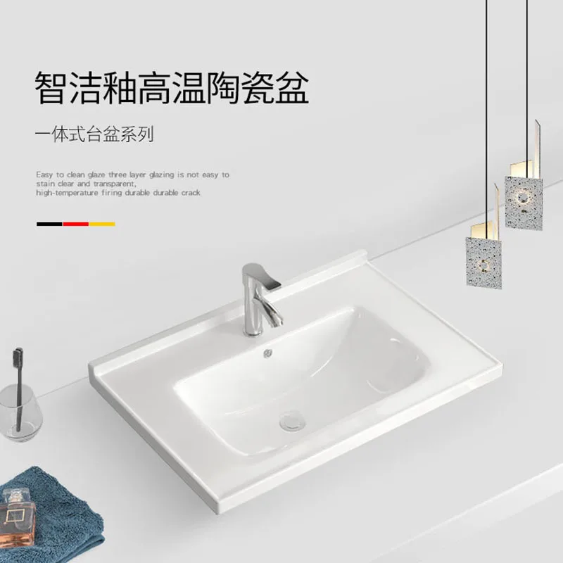 

Integrated basin household semi-embedded Taichung face wash wall bathroom wash basin single