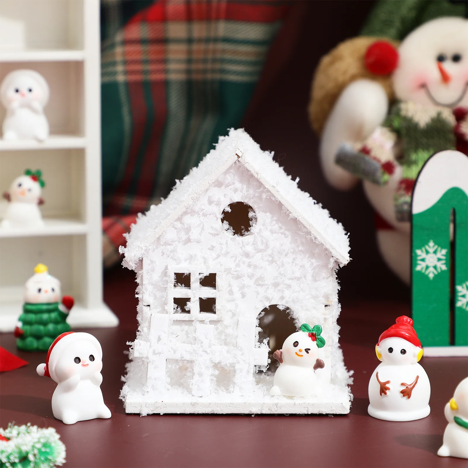 

36Pcs Christmas Miniatures Santa Snowman Resin Figurines Tiny Ornaments for Dollhouse Decor Holiday Micro Landscape Gift