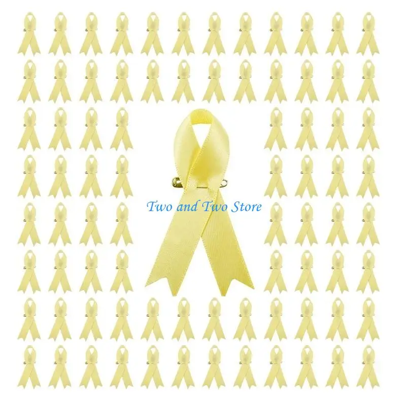 HX6F 200 Pcs Elegant Ribbon Badge Pins Silk Pins Bulk for Fundraising Activities