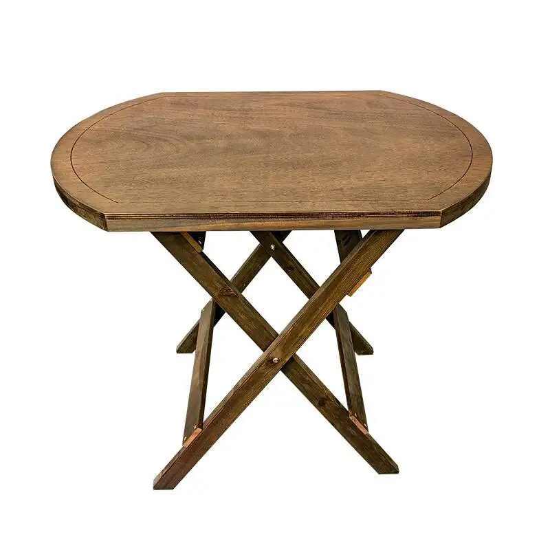 

Retro, folding, round table, solid wood, square table, living room, balcony, home, coffee
