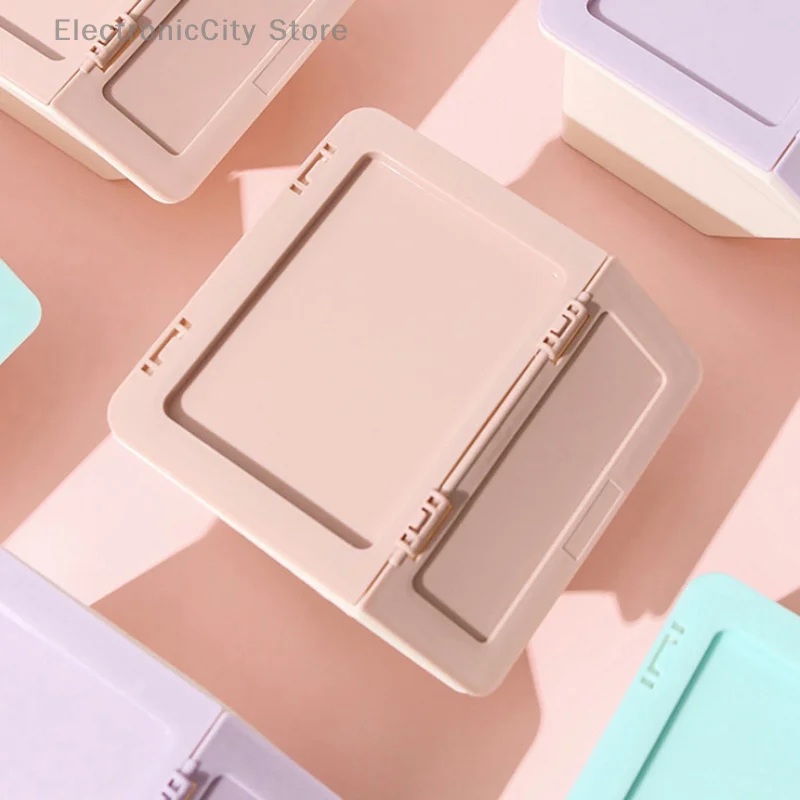 3 Colors Stackable Folding Desktop Storage Box Can Be Cleaned In Desktop Storage Simple And Easy Sundry Storage Drawer