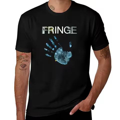 Fringe TV Series logo hand T-Shirt funny shirt cotton plus size tops cute tops funny t shirts for men