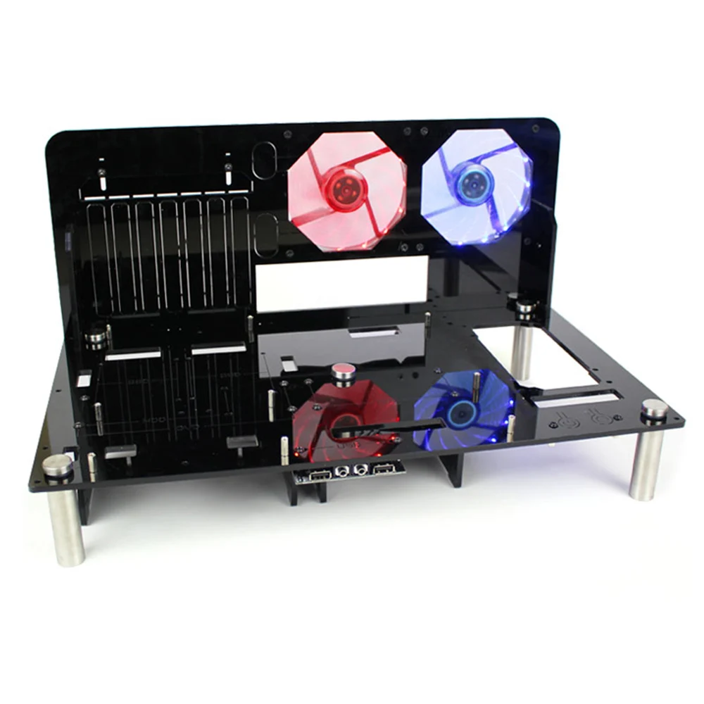 

Чехол для компьютера ATX Micro ATX ITX, материнская плата, чехол для ПК, DIY Mini Open, акрил + металлическая рамка, настольный чехол s