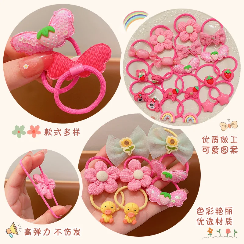 Children Hair With Rubber Band High Elasticity No Harm To Hair Headrope Hair Ornament Baby Tie Small Chirp Scrunchies Rubber Ban