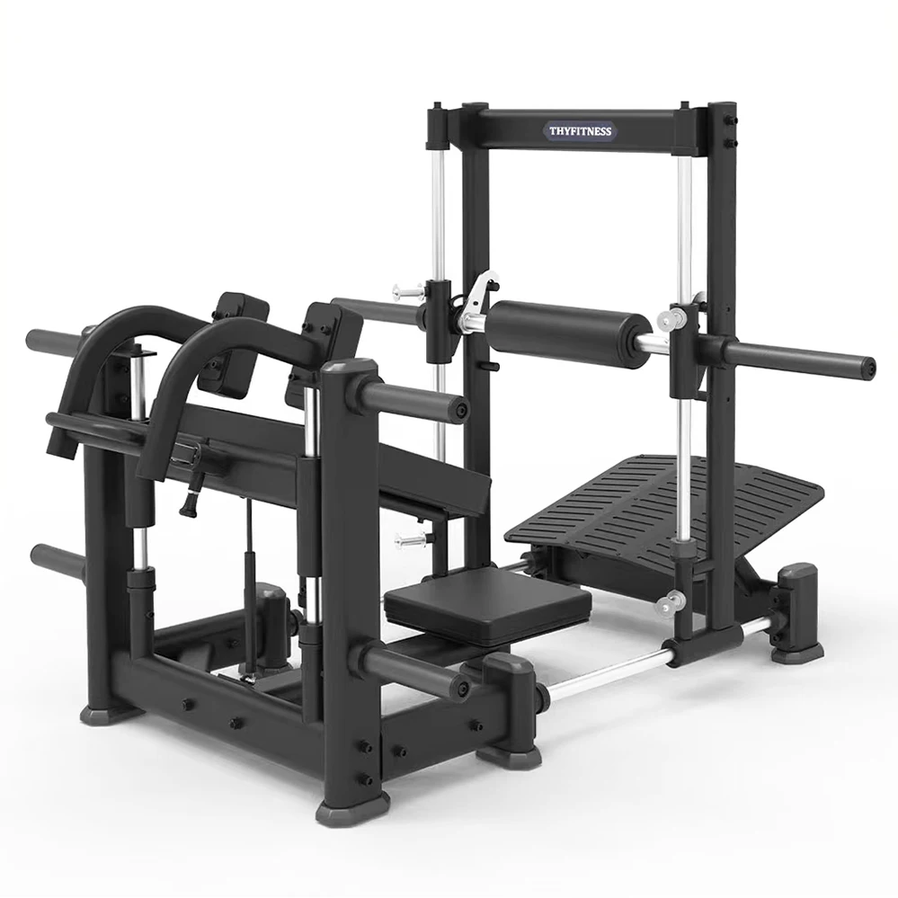 Gym Commercial Fitness Equipment 3D Plate Loaded Adjustable Hip Thrust Glute Training Machine