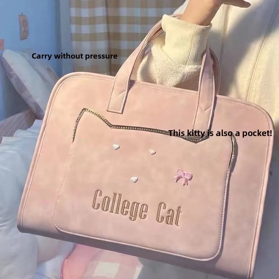 Cute Laptop Bag for Women Business Pass Shoulder Handbag Computer Case Protable Fashion Laptop Case for Macbook