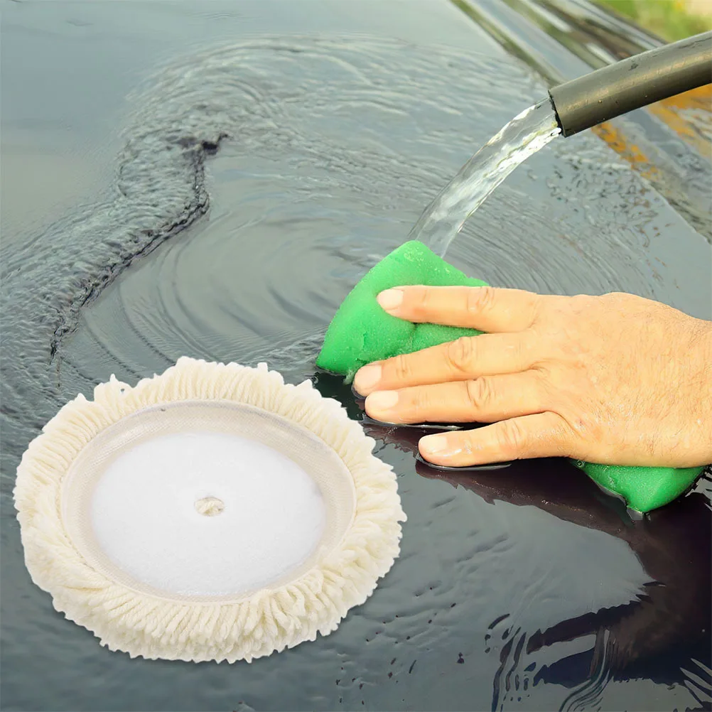 

2Pcs Wool Polishing Pad Car Buffer Pads Drill Compatible Deep Cleaning Technology Smooth Shiny Finish Maintenance
