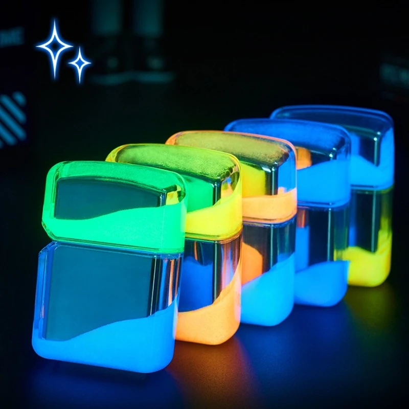New Luminous Quicksand Grinding Wheel Lighter Unique Beautiful Shape, Lighter of Various Colors, Men's Gift