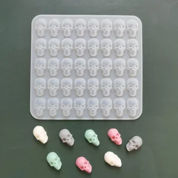 40 Holes Skull Ice Cube Silicone Mold Halloween Creative Decoration Reusable Bar Party…
