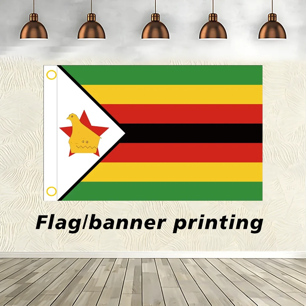 Zimbabwe National Flag 90*150cm 60*90cm 30*45cm Car Flag 15*21cm 3x5ft Banner Flying