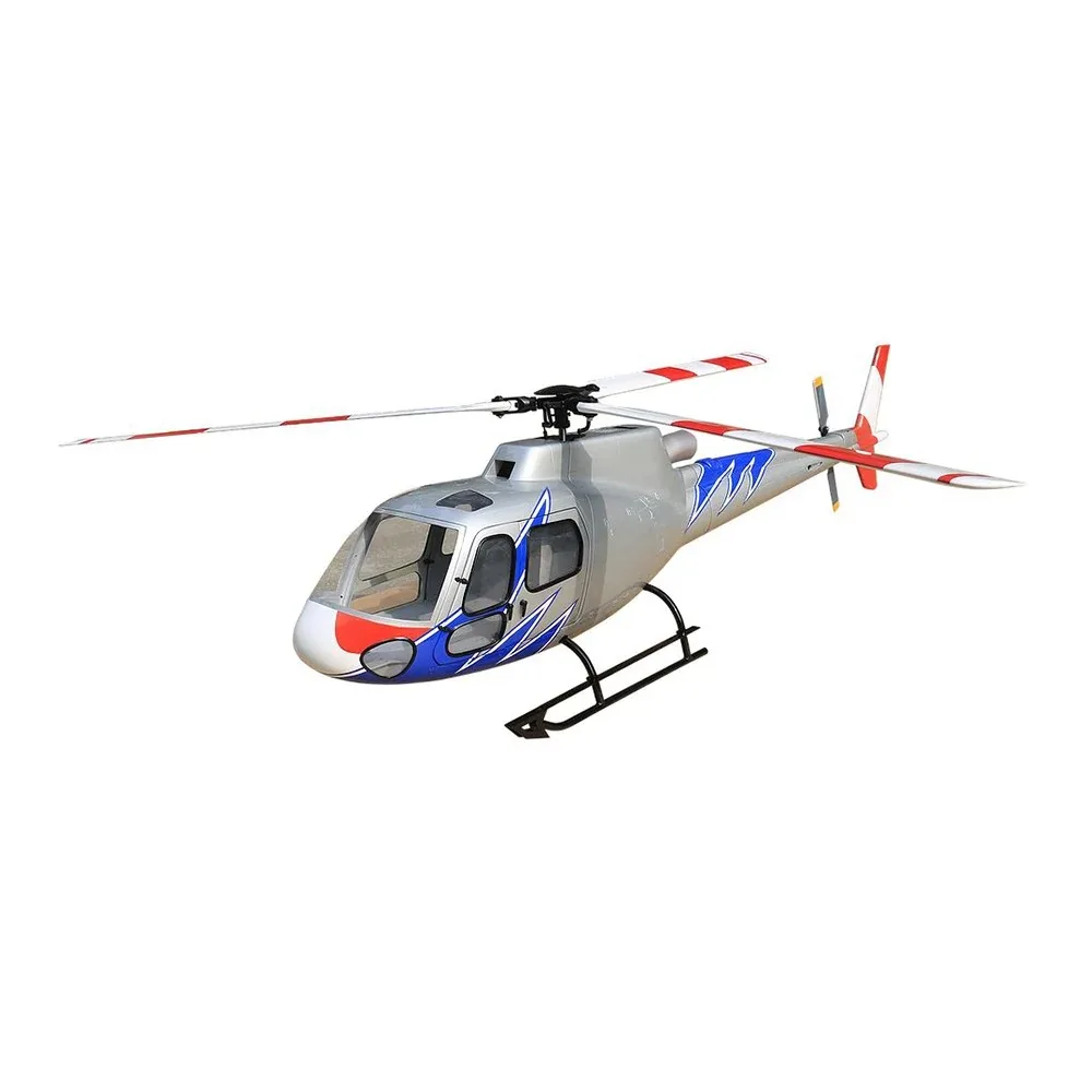 Roban 600 Size AS350 Scale Helicopter Fuselage Glass Fiber Body Shell with Mechanics Ready for Electronics Installation