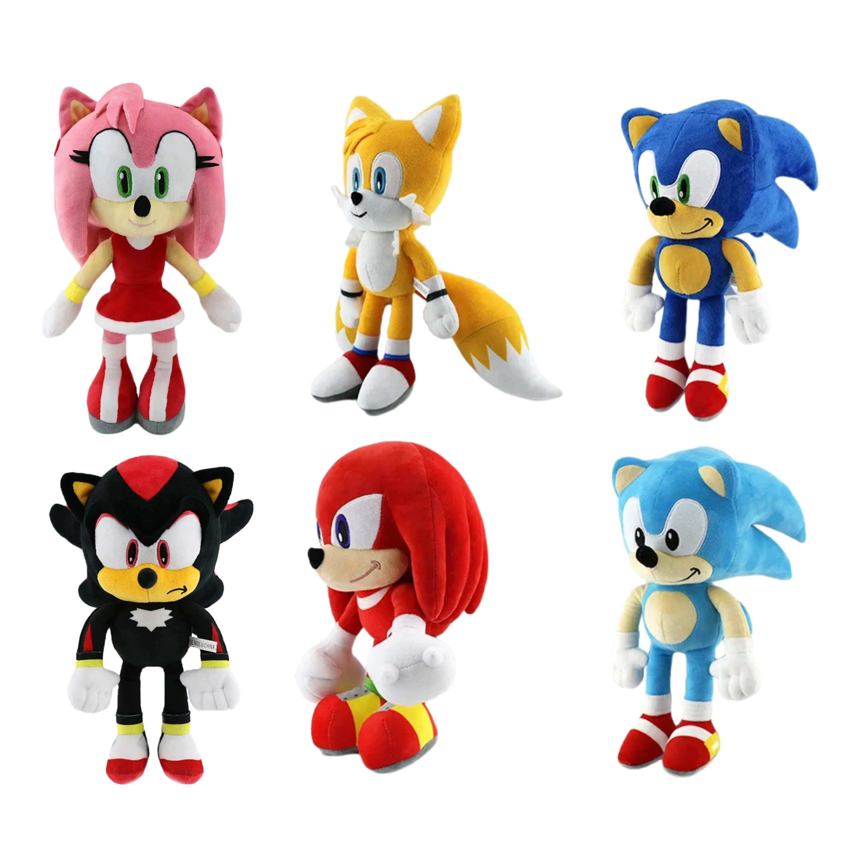 Sonic Peluche Toy Amy Rose Knuckles Tails Plush Cute Soft Stuffed Plush Doll Birthday Gift For Children