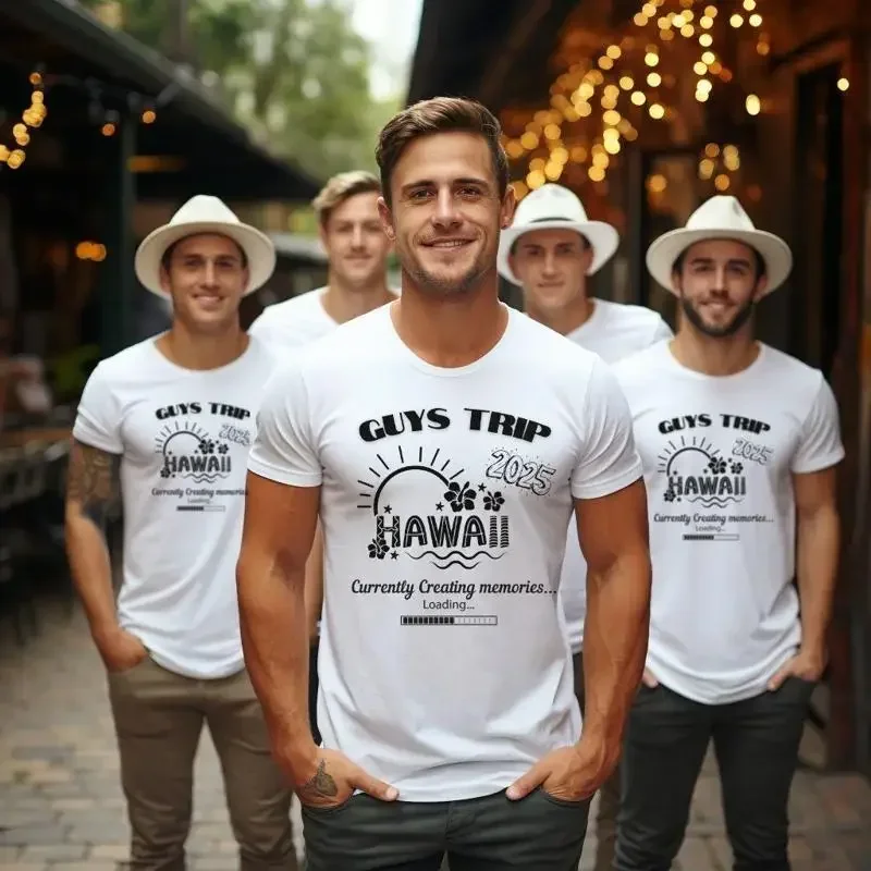 Hawaii Guys Trip T Shirt Friends Vacation Group Bachelor To