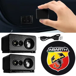 For ABARTH Logo Light Rechargeable Door Light USB ABARTH Welcome Light Courtesy Lamp For ABARTH1000 SP 124 125 500 600 595 695