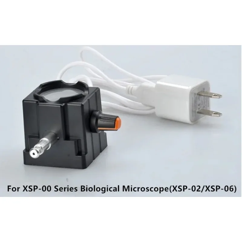 Microscópio biológico de led, recarregável, fonte de luz, ajustável, biologia óptica, lâmpada de fundo, iluminador de microscópio