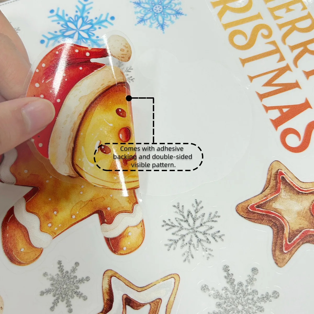For Christmas Season Christmas Window Clings Festive Glass Decals Cheerful Window Decoration Window No Glue Required