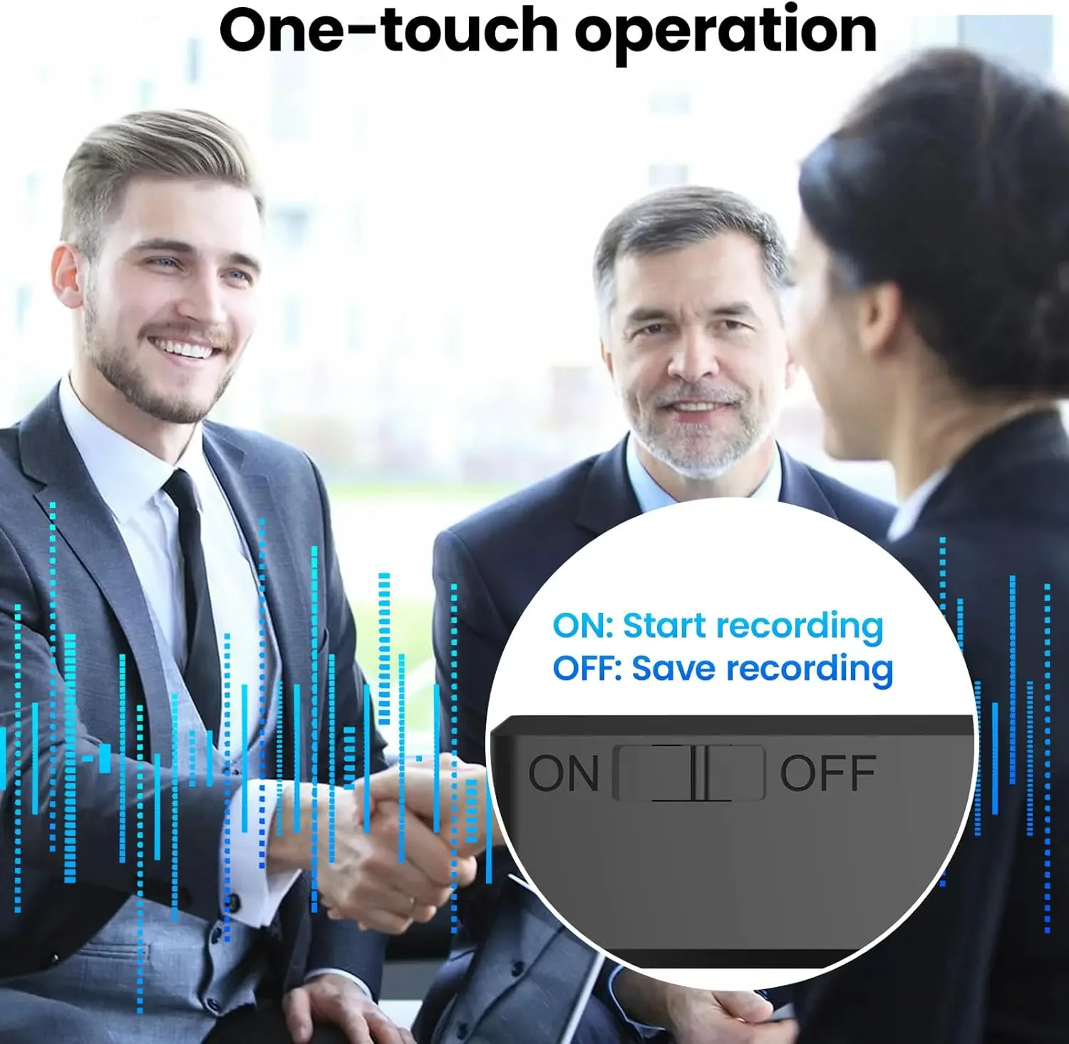 مسجل صوت صغير 64 جيجابايت للاجتماعات والمحاضرات والسيارة - صوت واضح