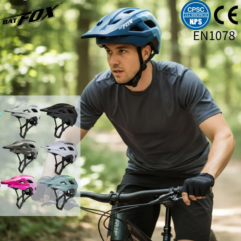 

BATFOX Classic Adult Cycling Helmet Professional Specialized Protection Detachable Visor for Road Mountain Cycling Bike Helmet