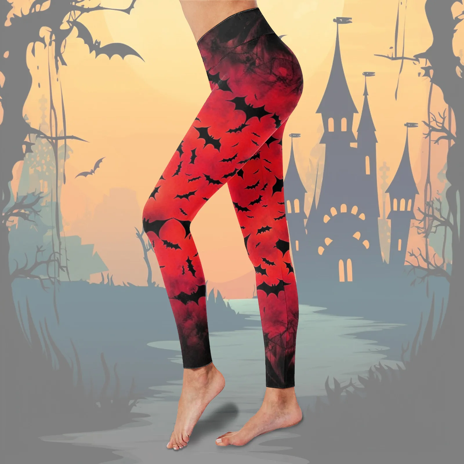 Halloween Women Leggings Print High Waist Sports Tights Woman Leggings Pants For Yoga Running Daily Fitness Female Legging Pants