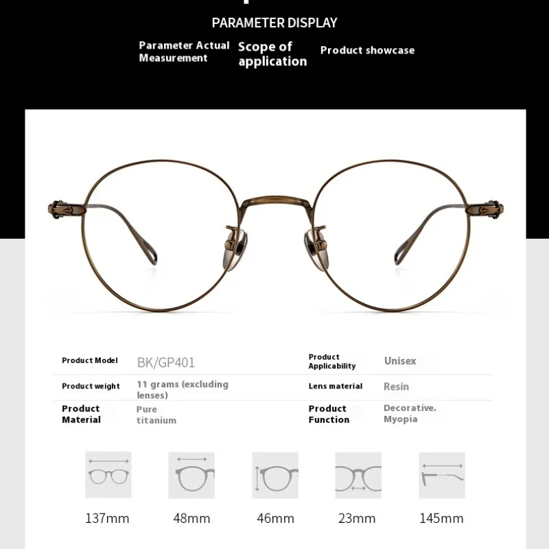 وصفة طبية رائعة من التيتانيوم لقصر النظر وطول النظر وصفة طبية مخصصة نظارات متعددة البؤر التقدمية للرجال #5