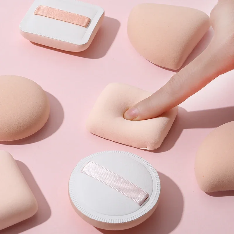 Soft Cute Makeup Puff Set, Dry Wet Combined Cosmetic Sponge Cushion, Foundation Cream Blender, Portable Makeup Tools Accessories