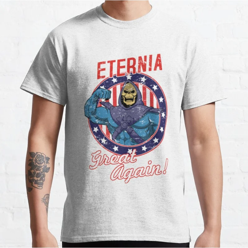 Make Eternia Great Again Vintage 80s cartoon He-Man and the Masters of the Universe graphic t shirts Large size tops Adult S-6XL