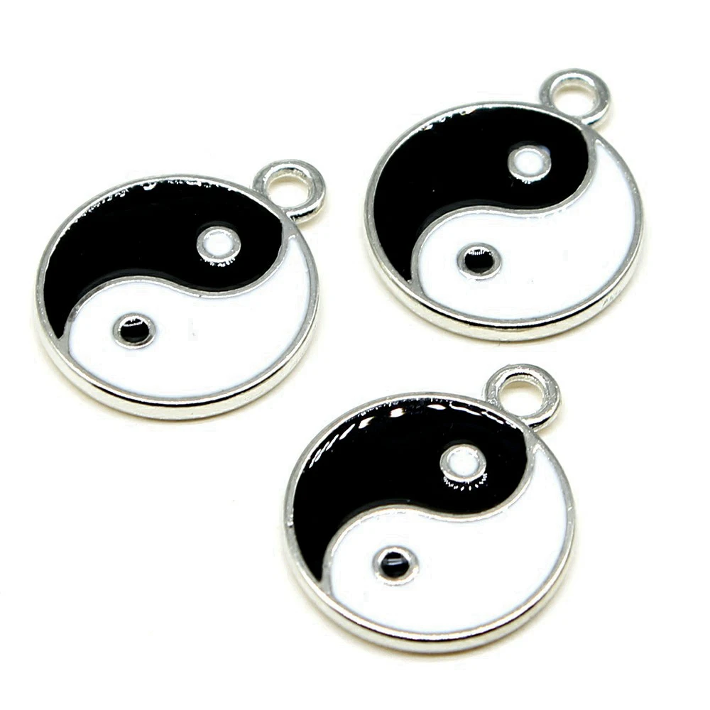 10pcs/lot Tai Chi Charms For Jewelry Making Couple Pendants