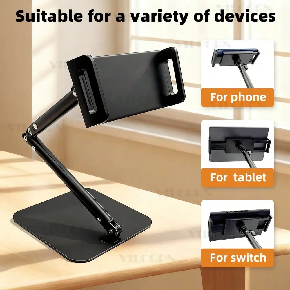 

360° Adjustable Rotating Monitor Stand, Tilt Clamp, Universal Extendable Display Holder Desk Mount, Live Streaming Desk Phone Tablet Bracket, Suitable For Adjustable Long Arm Foldable Monitor Stand, Aluminum Alloy Material
