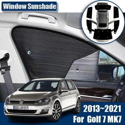 For Volkswagen VW Golf 7 Golf7 Mk7 Accessories 2013~2021 Car Sunshades Windshield Anti-UV Visor Blinds Cover Interior Auto Parts