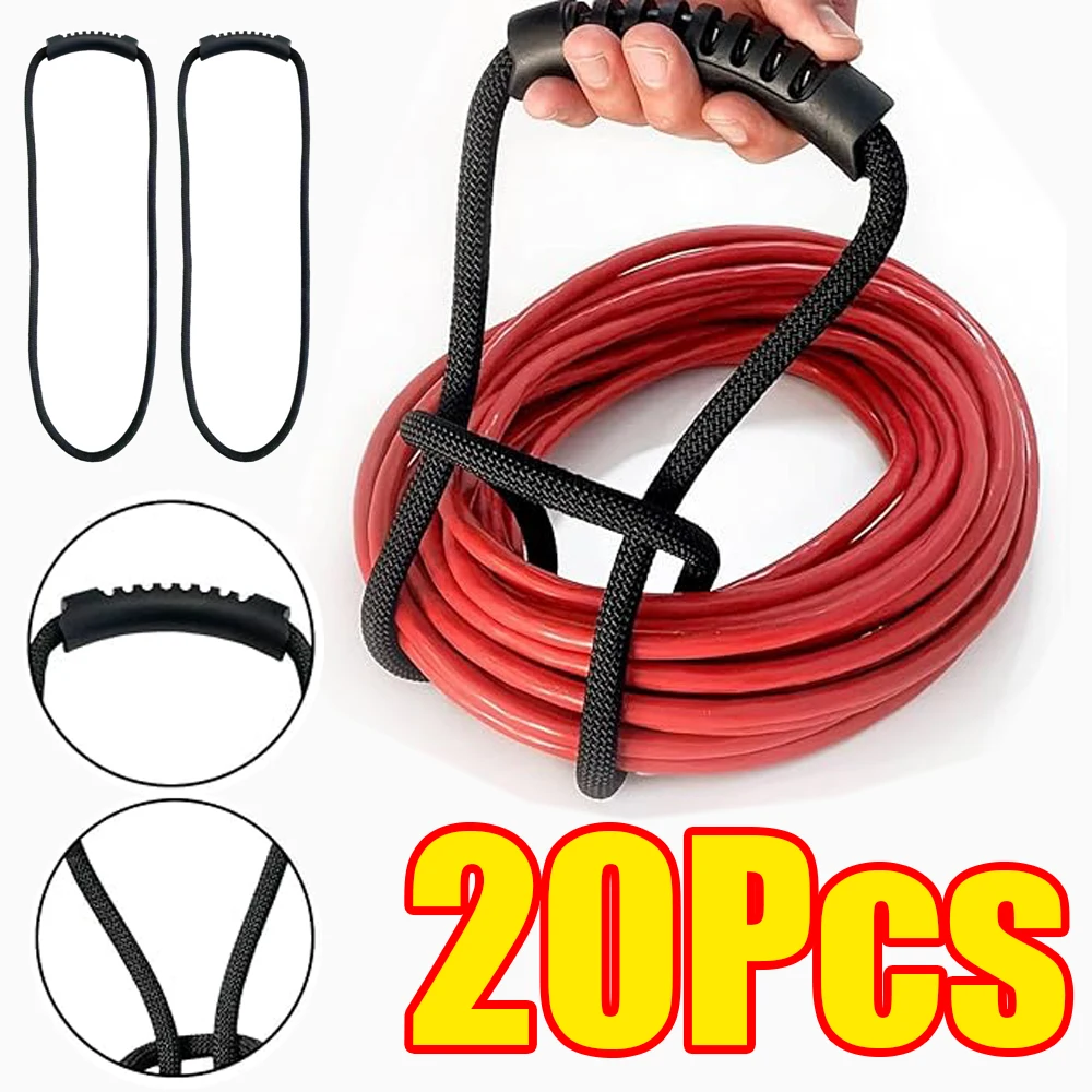 1-20Pcs Versatile Storage Strap with Handle Extension Cord Storage Strapslack Hose Holder for Pool Hoses Garden Hoses Cables