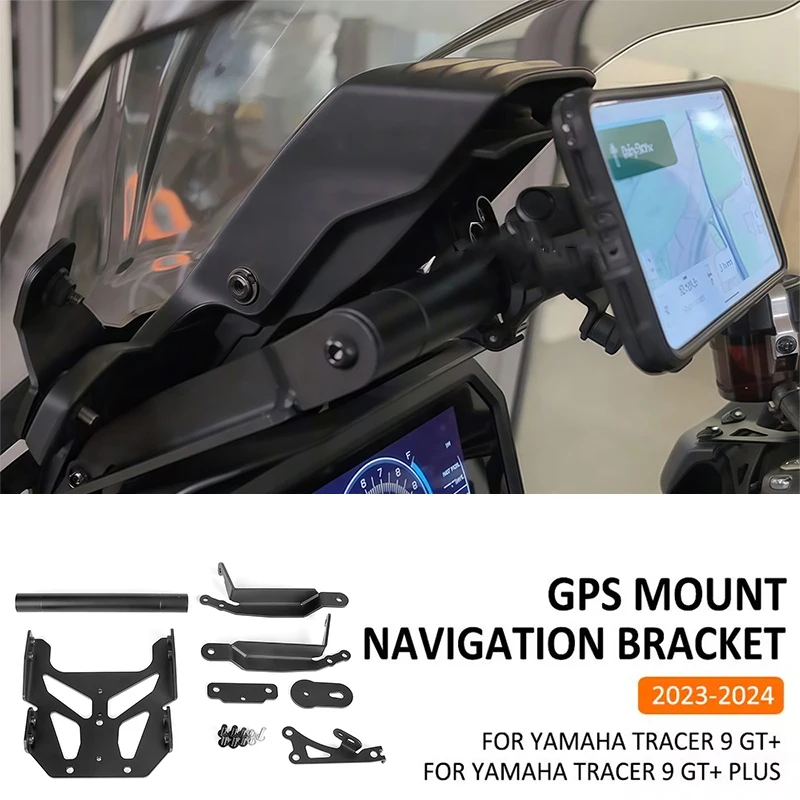 

2023 2024 Tracer 9 GT+ GPS Navigation Phone Holder For YAMAHA Tracer 9GT+ Plus Tracer9gt Plus Cellphone Bracket Extension Holder