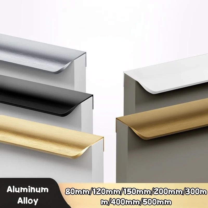 Cabinet Hidden Handle,Invisible Perforation Free,Kitchen Cabinet Pulls,Furniture Drawer Knobs,Wardrobe Edge Finger Long Strip