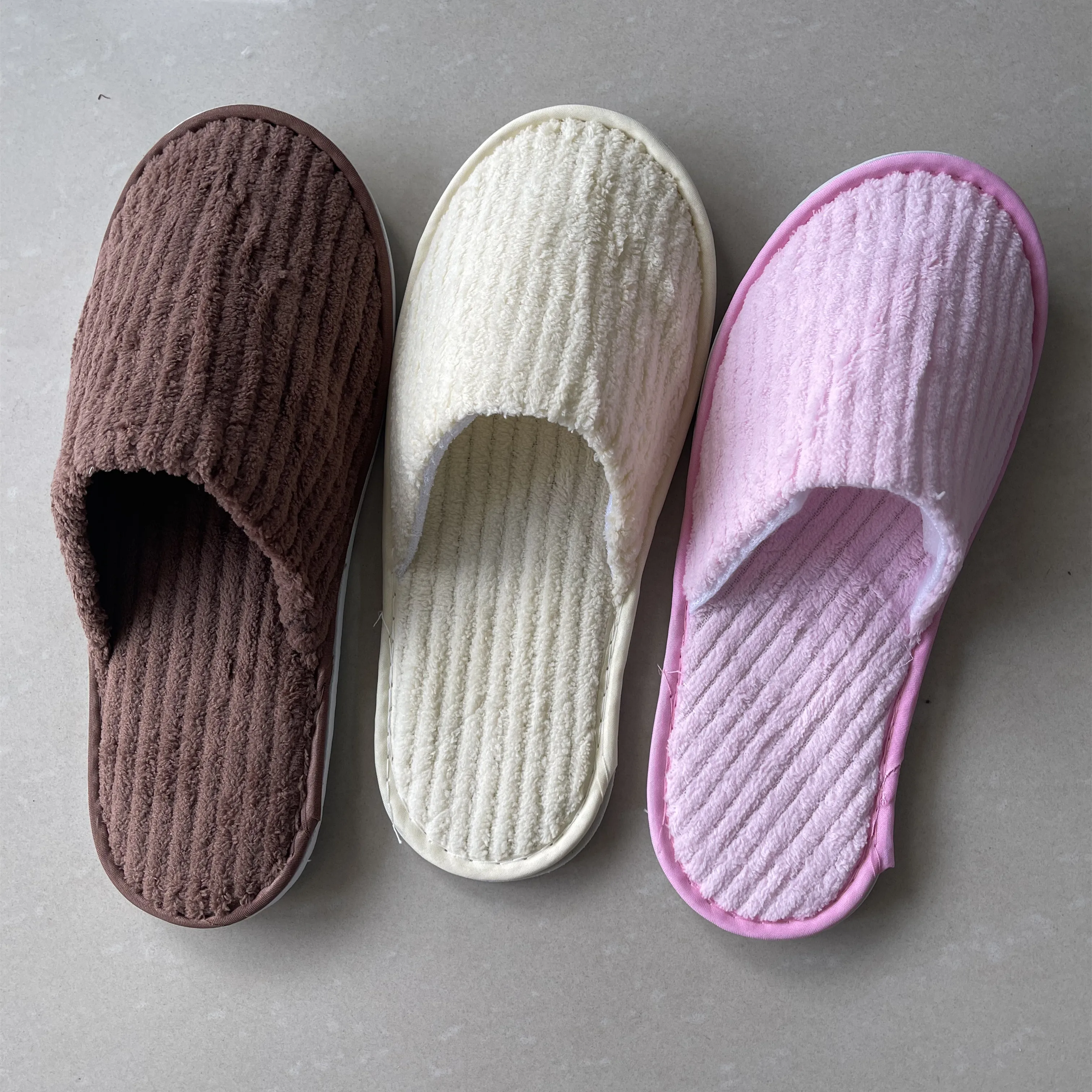 5 Pairs Winter Slippers Men Women  Hotel Disposable Slides Home Travel Sandals Hospitality Footwear One Size on Sale