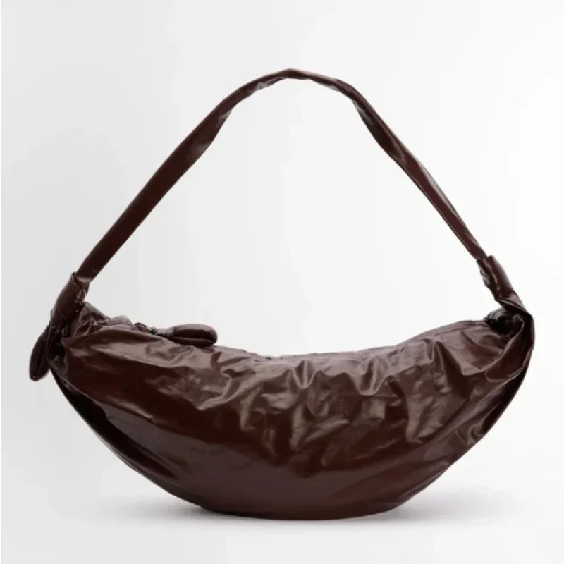 

Lem New Paper Leather Croissant Bag Fashion Original Design Leisure Shoulder Messenger Bag Women's Light Luxury Underarm Bag