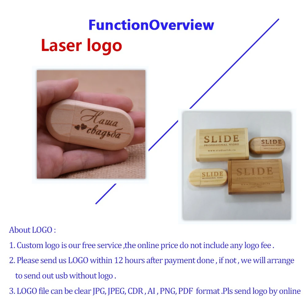 10 PZ/LOTTO Logo Personalizzato Gratuito Scatola di Legno USB 2.0 Flash Drive 16 GB 32 GB Ovale Pen Drive Fotografia di Nozze Regali Memory Stick U Disco