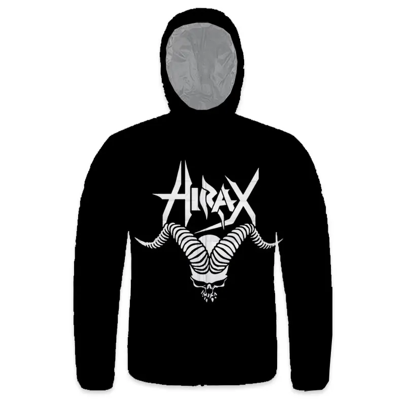 New Fashion 3D Printed Hirax Band Zipper Down-filled Coat Hooded Sweatshirts Harajuku Hoody Tops Clothing
