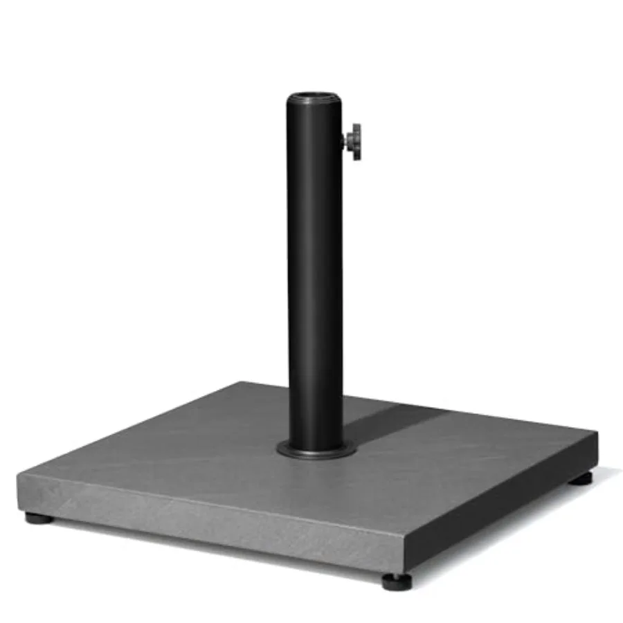 

Patio Umbrella Base, 43lbs Outdoor Heavy Duty Square Concrete Stand Market Umbrella, Grey