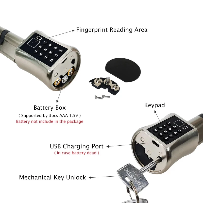 TUYA Bluetooth Smart Cylinder Lock Biometric Electronic Digital Keypad Keyless With Code Fingerprint RFID Card door Lock