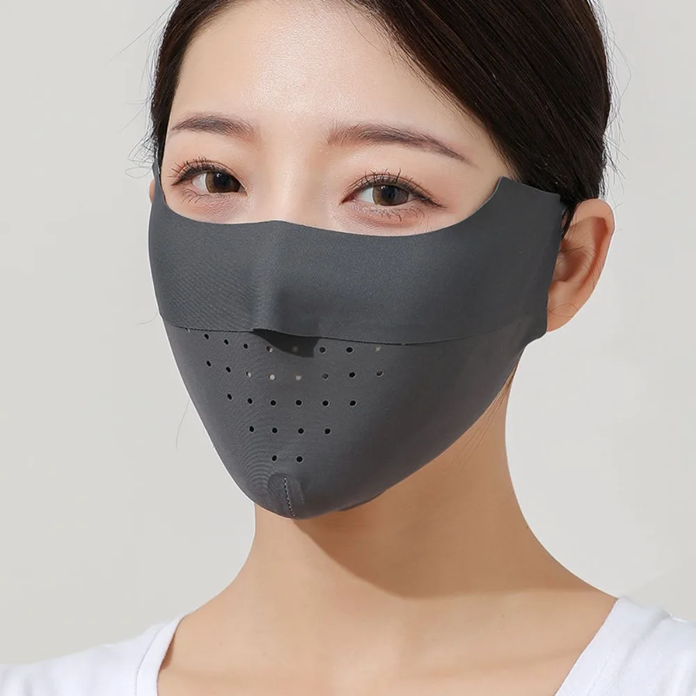 Driving Masks Ice Silk Running Sports Mask Quick-drying Breathable Face Cover Ice Silk Face Protection Sunscreen Mask Face Mask