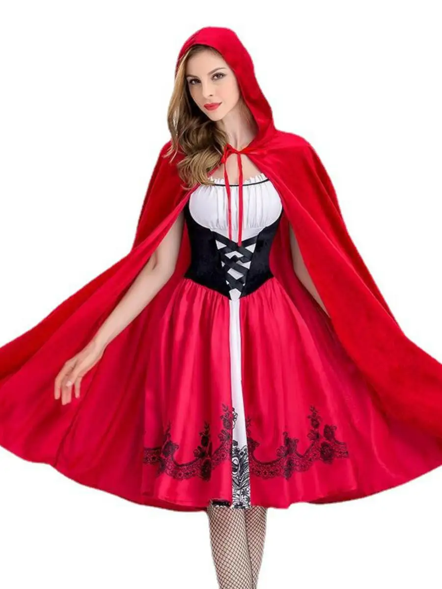 Roodkapje Prestatiekostuum Artistieke Prestaties Halloween Kleding Ouder-kind Bijpassende Dames Faion