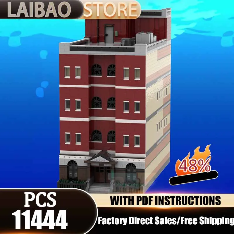 

Modular City Building Moc Building Bricks Iwato Terrace Dormitory Technology Modular Blocks Gifts Christmas Toys Sets Assembly