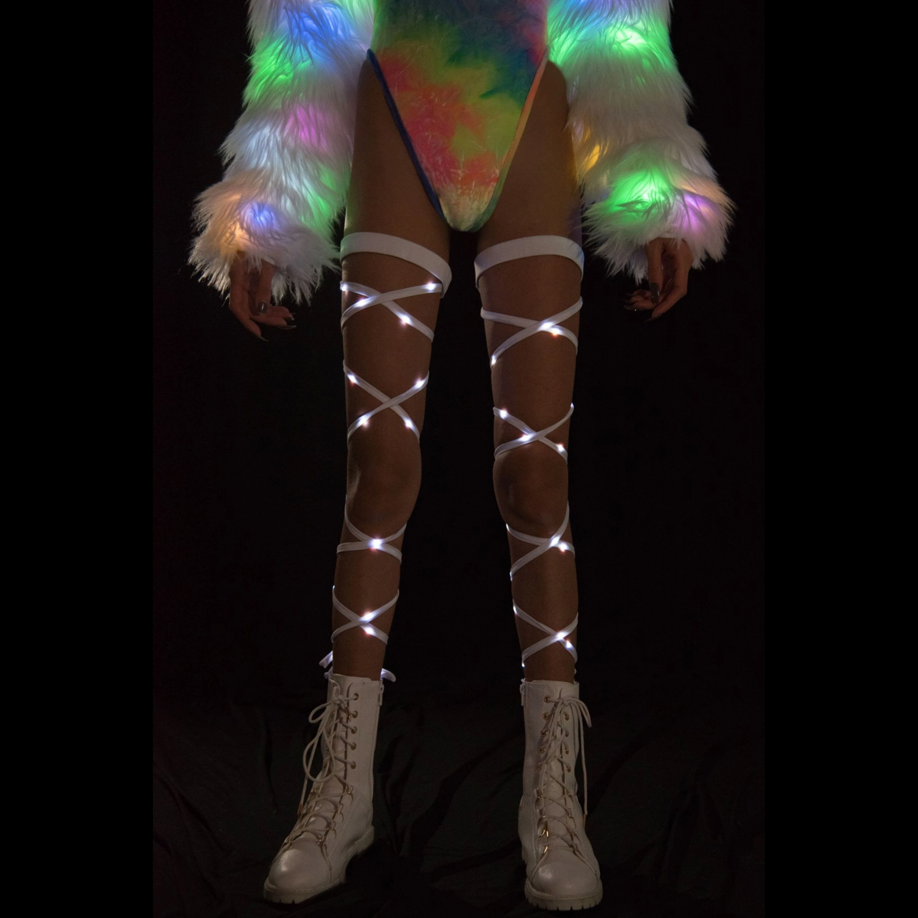 Nieuwe Dames Zomer Leg Wraps Persoonlijkheidsmode Geschikt Voor Meerdere Scenario 'S Led Up Light Up Leg Wraps