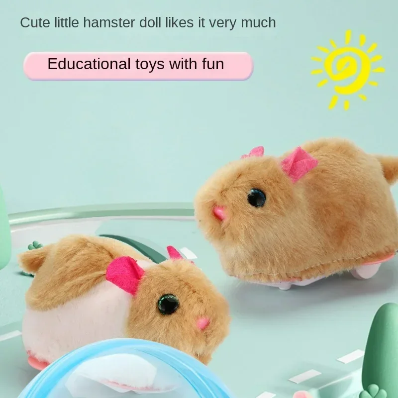 

1pcs New Machine Pet Toys Popular Electric Rabbit Hamster Rolling Game Cat Electronic Plush Dog Cat Gift