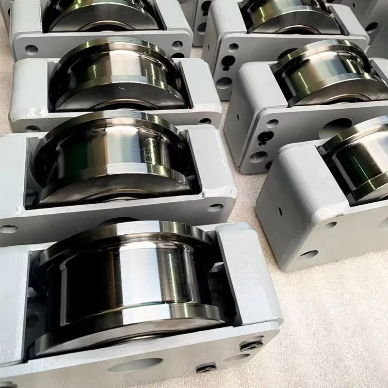 

Stacker ground rail wheel box, walking wheel box