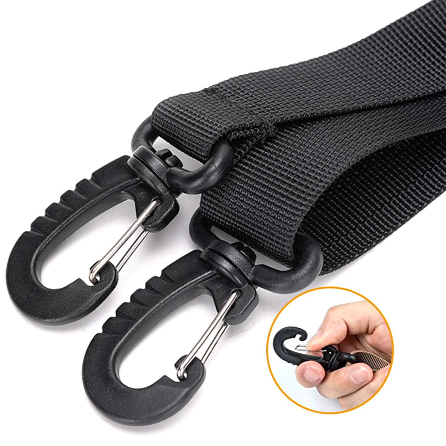 1PC Adjustable Nylon Replacement Bag Handle Strap 2.5cm Wide Solid Color Shoulder Bag Belt For Water Bottle Hung Bag 75-135CM